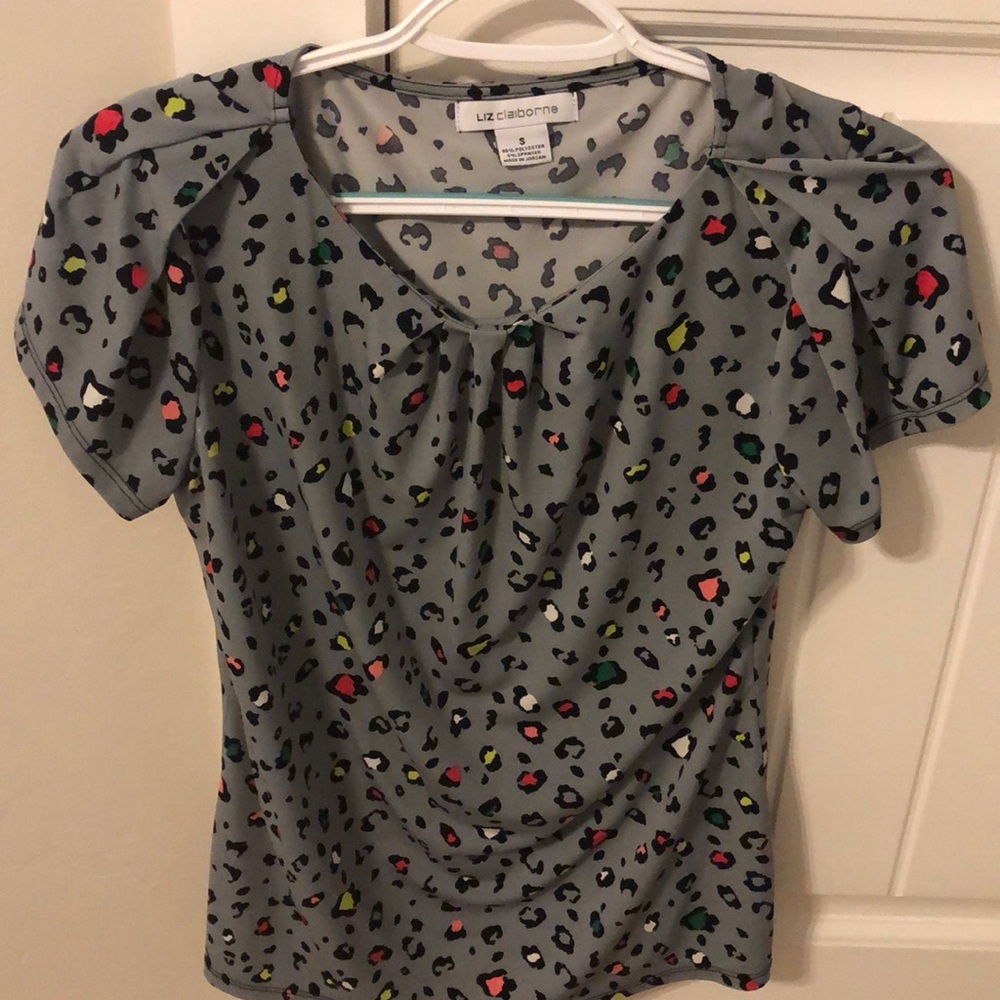 Multicolor leopard blouse